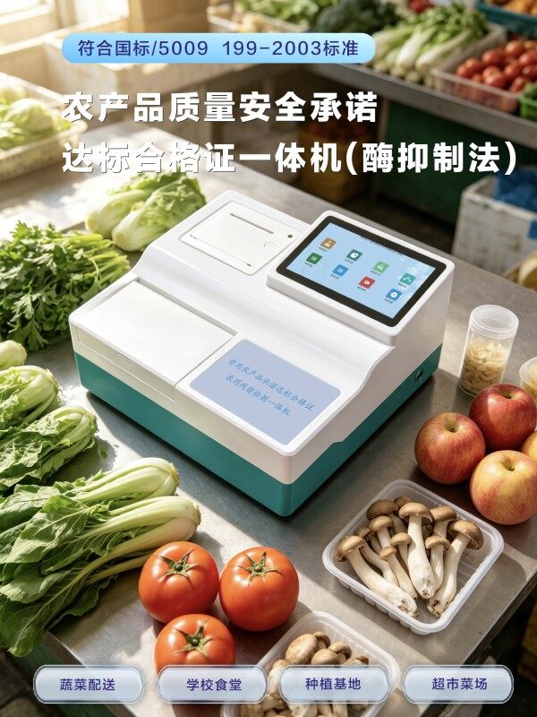 食用农产品质量安全承诺达标合格证农残检测一体机