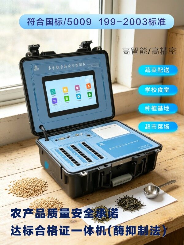 农产品承诺达标质量安全合格证打印农药残留检测一体机