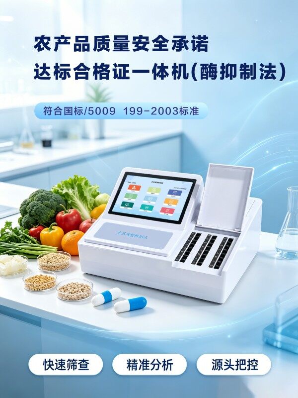 农产品质量安全承诺达标合格证农残检测一体机