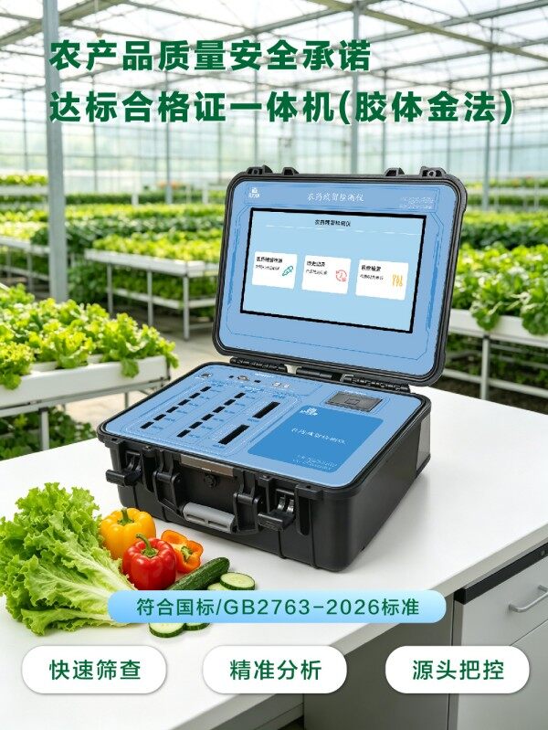 食用农产品质量安全胶体金合格证打印检测一体机