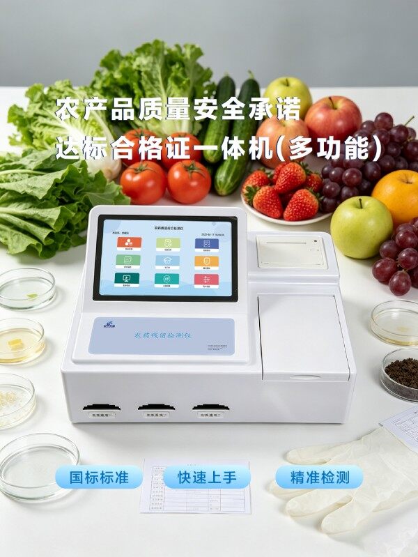 多功能农产品质量安全承诺合格证打印检测一体机