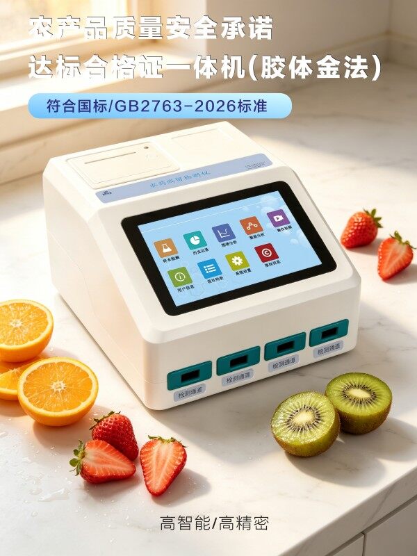 胶体金食用农产品质量安全合格证打印检测一体机