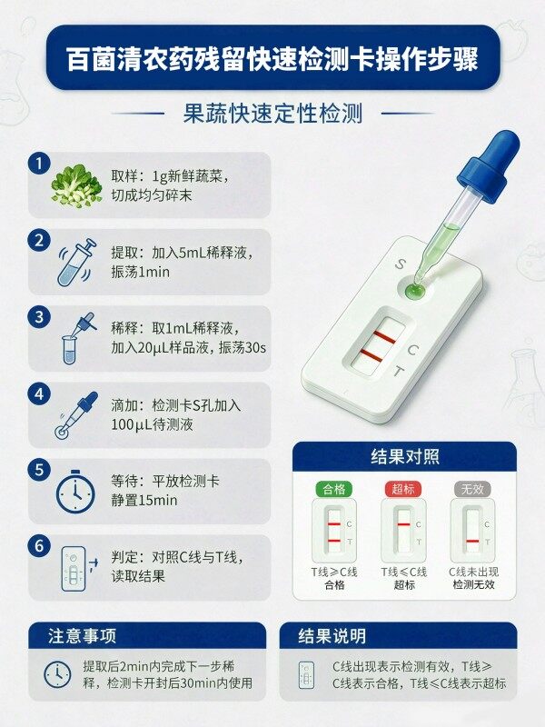 百菌清农药残留胶体金快速检测卡