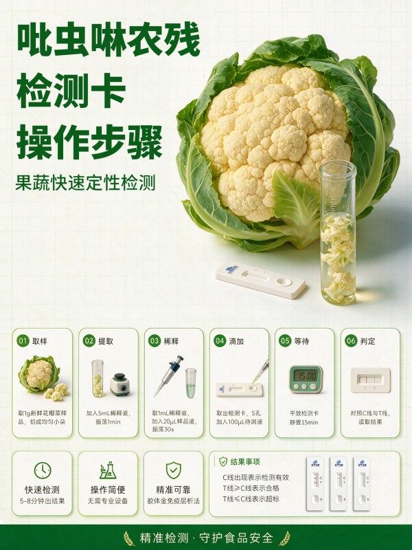 吡虫啉农药残留胶体金快速检测卡
