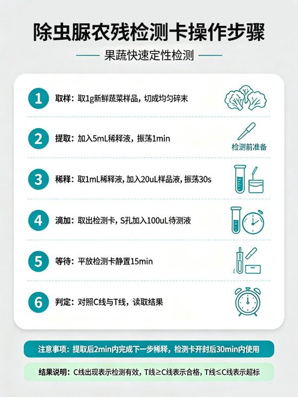 冠宇仪器除虫脲农药残留检测卡试剂盒