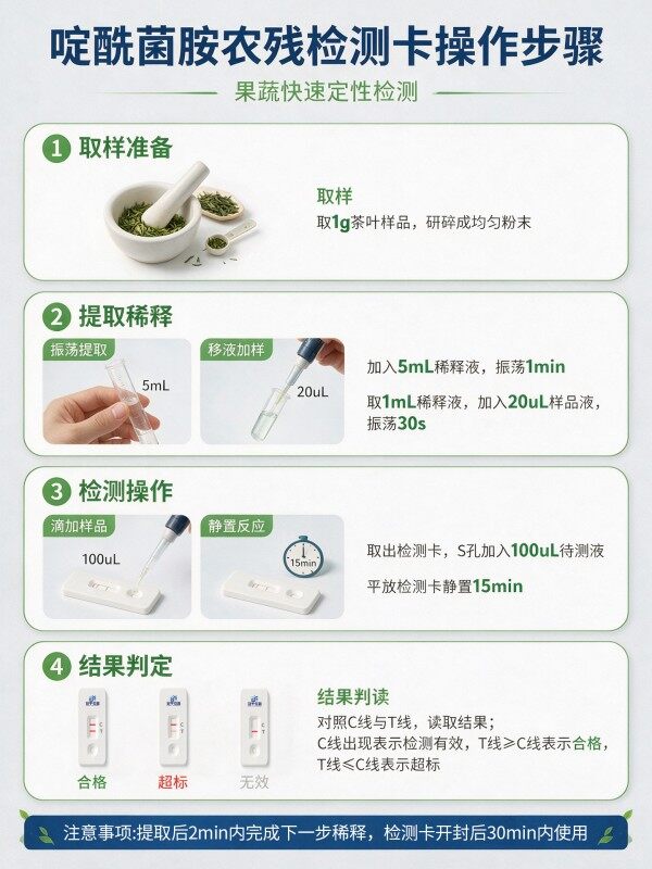 冠宇仪器啶酰菌胺胶体金检测试剂盒20T,GB2763-2026药材果蔬啶酰菌胺农残快速检测卡