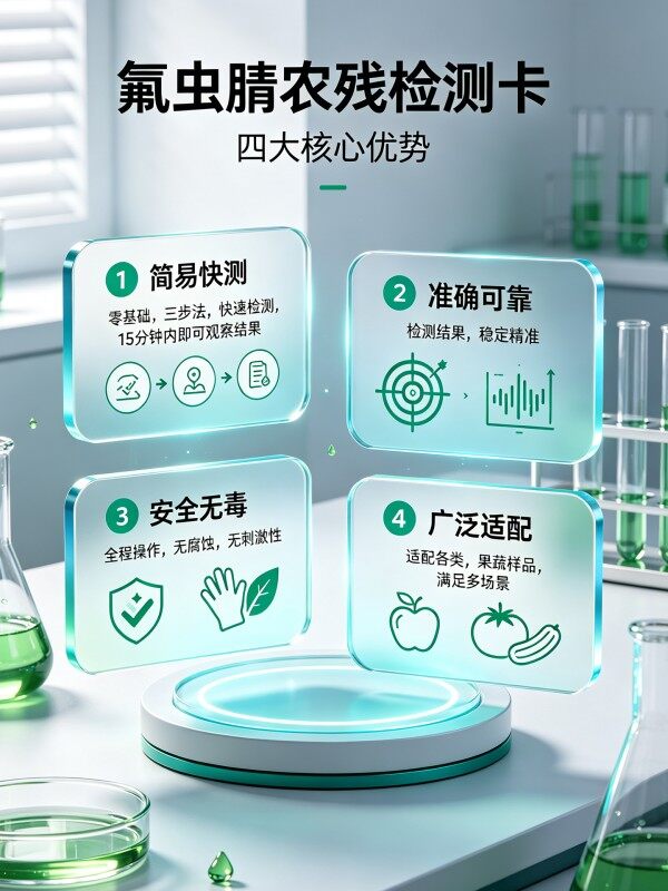 冠宇仪器氟虫腈胶体金快速检测试剂盒20条装,GB2763标准果蔬茶叶氟虫腈农残快速筛查试纸