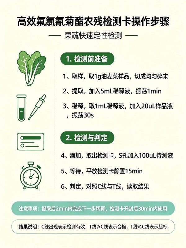 高效氟氯氰菊酯农药残留胶体金快速检测卡