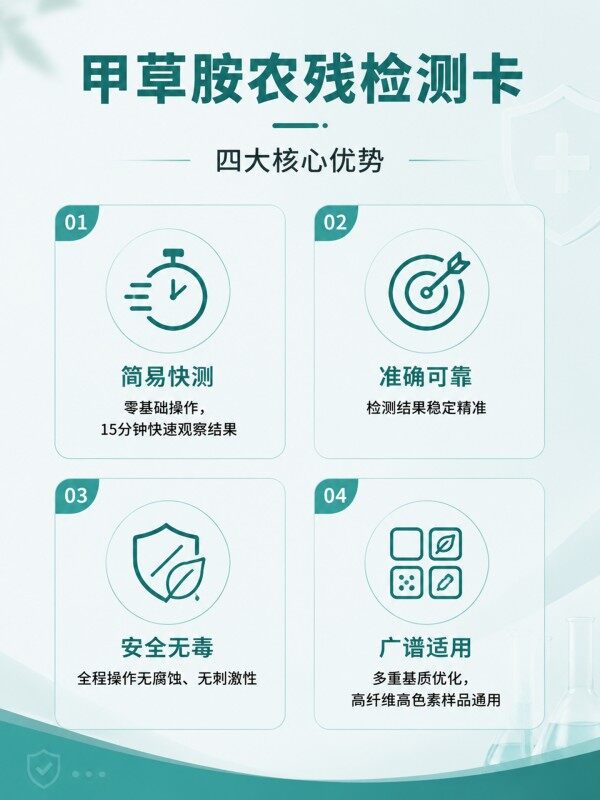 冠宇仪器甲草胺胶体金快速检测试剂盒20条装,GB2763标准果蔬茶叶甲草胺农残快速筛查试纸