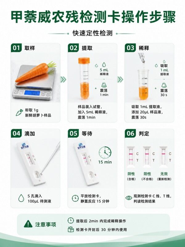 冠宇仪器甲萘威胶体金快速检测试剂盒20条装，GB2763标准果蔬茶叶甲萘威农残快速筛查试纸，咨询400-966-7696、0515-88822258