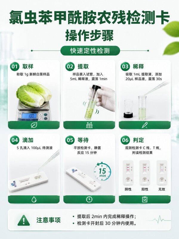 冠宇仪器氯虫苯甲酰胺胶体金检测试剂盒20T，GB2763-2026药材果蔬氯虫苯甲酰胺农残快速检测卡，咨询400-966-7696、0515-88822258