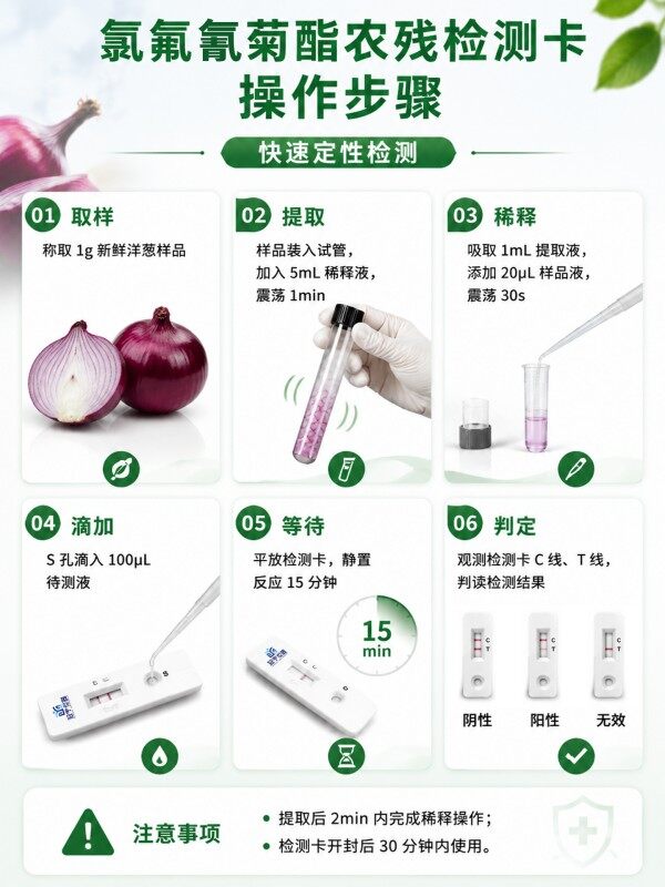 冠宇仪器氯氟氰菊酯胶体金快速检测试剂盒20条装,GB2763标准果蔬茶叶氯氟氰菊酯农残快速筛查试纸,咨询400-966-7696、0515-88822258