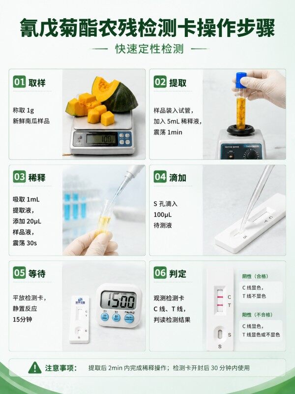 冠宇仪器氰戊菊酯胶体金检测试剂盒20T,GB2763-2026药材果蔬氰戊菊酯农残快速检测卡,咨询400-966-7696、0515-88822258