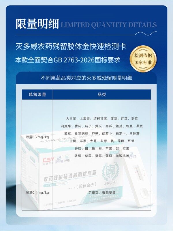 冠宇仪器灭多威胶体金检测试剂盒20T,GB2763-2026药材果蔬灭多威农残快速检测卡,咨询400-966-7696、0515-88822258