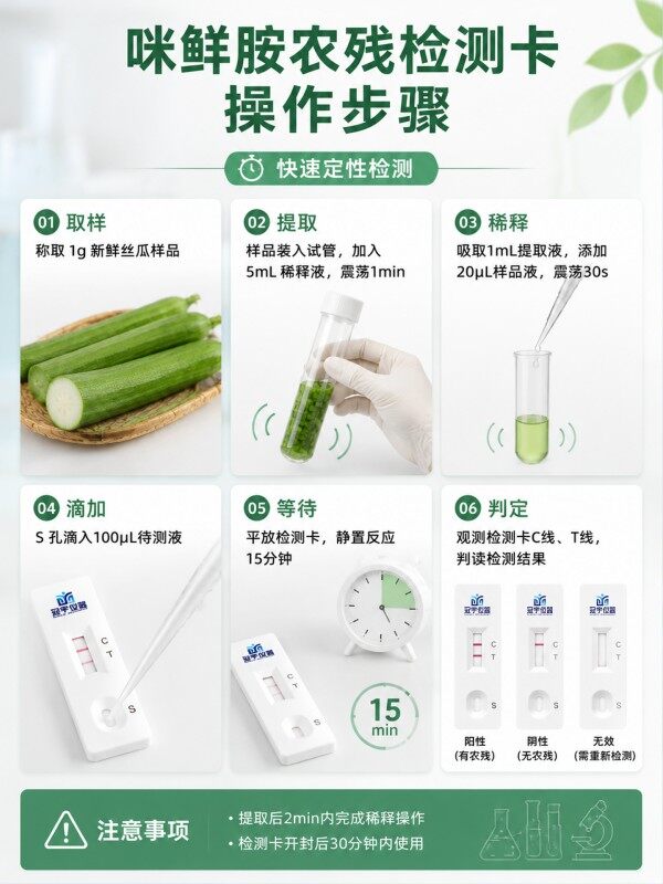 冠宇仪器咪鲜胺胶体金快速检测试剂盒20条装，GB2763标准果蔬茶叶咪鲜胺农残快速筛查试纸，咨询400-966-7696、0515-88822258