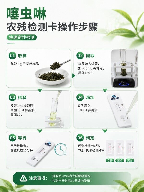 冠宇仪器噻虫啉胶体金检测试剂盒20T，GB2763-2026药材果蔬噻虫啉农残快速检测卡，咨询400-966-7696、0515-88822258