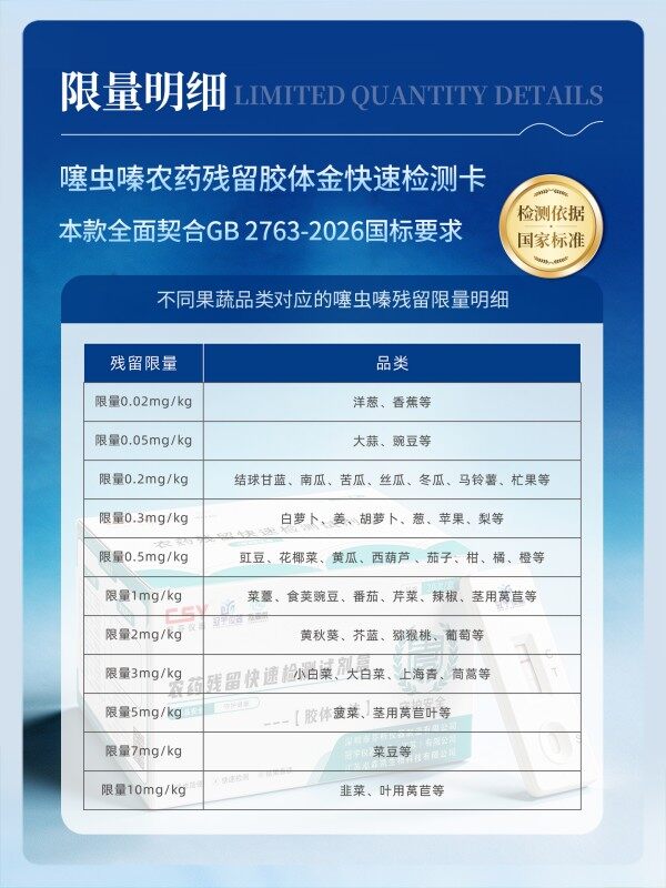 冠宇仪器噻虫嗪胶体金快速检测试剂盒20条装,GB2763标准果蔬茶叶噻虫嗪农残快速筛查试纸,咨询400-966-7696、0515-88822258