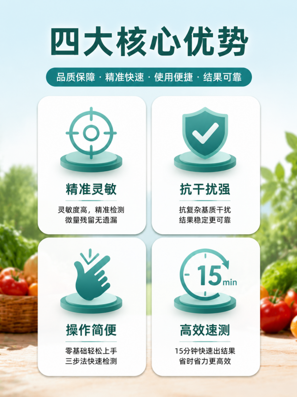 冠宇仪器三唑酮胶体金快速检测试剂盒20条装,GB2763标准果蔬茶叶三唑酮农残快速筛查试纸,咨询400-966-7696、0515-88822258
