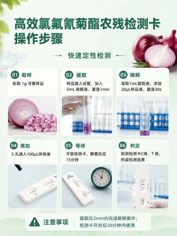 冠宇仪器高效氯氰菊酯胶体金检测试剂盒20T,GB2763-2026药材果蔬高效氯氰菊酯农残快速检测卡,咨询400-966-7696、0515-88822258