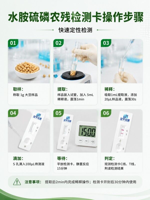 冠宇仪器水胺硫磷胶体金检测试剂盒20T,GB2763-2026药材果蔬水胺硫磷农残快速检测卡,咨询400-966-7696、0515-88822258